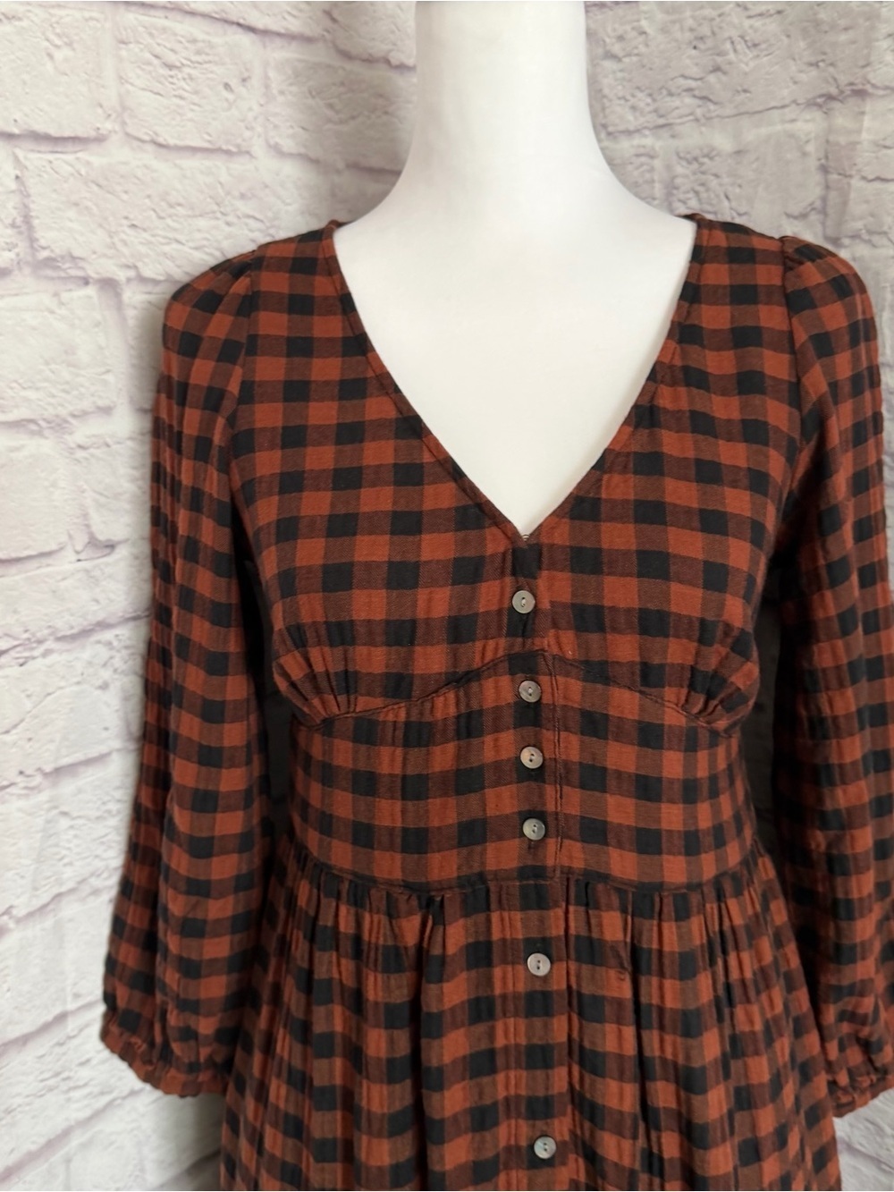 Marine layer Maeve Plaid Long Sleeve Maxi Dress - Picture 3 of 14